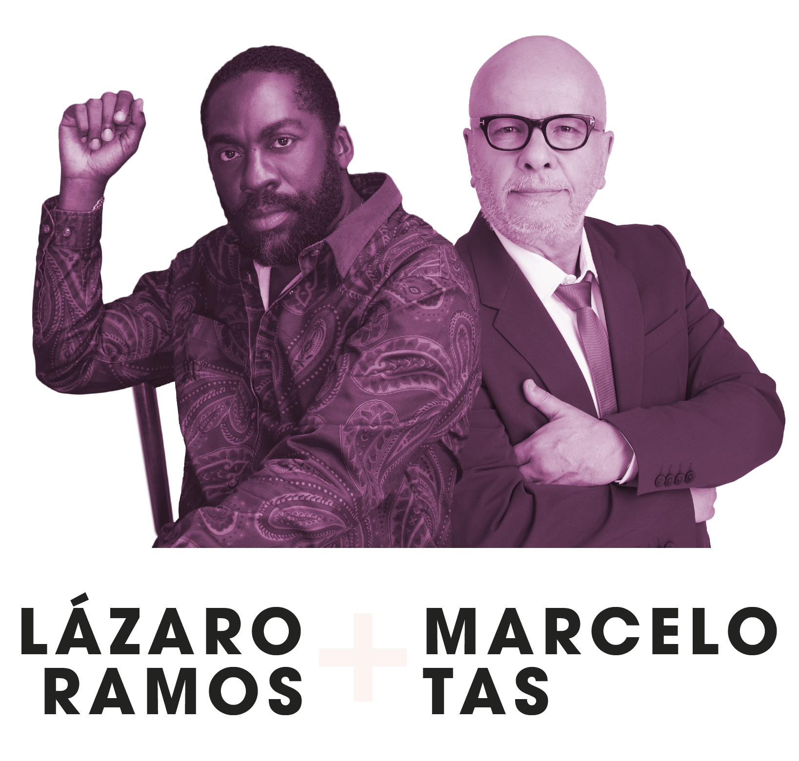 Lázaro Ramos e Marcelo Tas